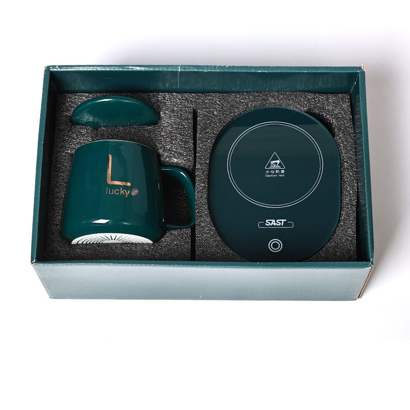 

Office 55 Degrees Warm Water Cup Thermal Cup Pad Automatic Intelligent Fabulous Milker Heater Vacuum Dish Heating Base Cup Green water Cup
