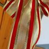 Große Gold-Rote Weihnachts-Schleifen-Dekoration Perfekt für Weihnachtsbaum-Dekorationen
