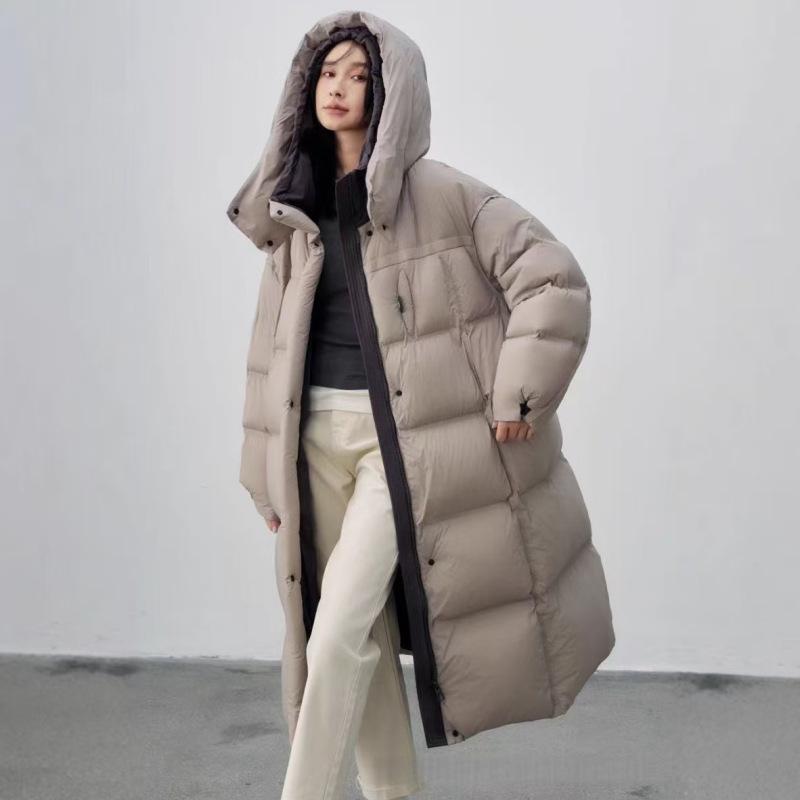 

Зимняя Новая Куртка Женская Повседневная Свободная Утепленная Хлопковая Куртка длиной до колена с капюшоном. XL