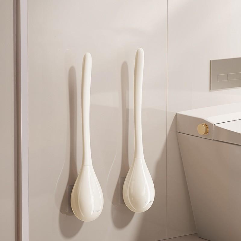 

Настенная щетка для унитаза, роскошная бытовая щетка для чистки унитаза, длинная ручка, автоматические открывающиеся аксессуары для ванной комнаты