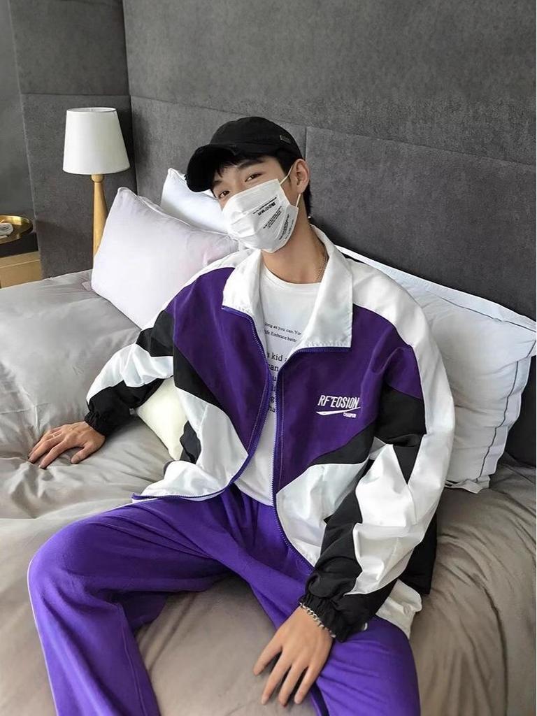 2025 Men's Pique Cool Jacket: Hong Kong, Harajuku & Korean Inspired Loose Fit for Spring & Autumn