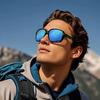 Retro Square Frame Sports Polarized Sunglasses Women's Men's Cycling Hiking Outdoor Travel UV400 UV Protection Trendy Eyewear