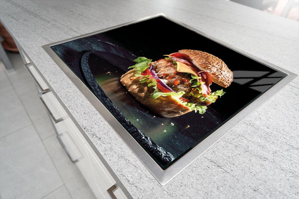 SZKLANA DESKA DO KROJENIA 52x30 HAMBURGER