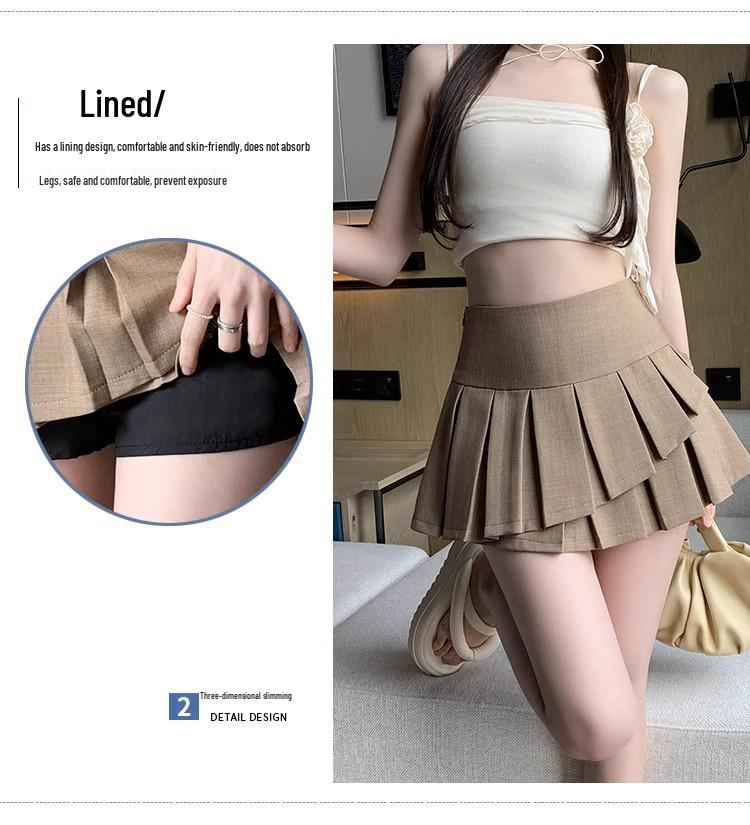 Women's 2026 Summer A-Line High Waist Pleated Skirt Suit