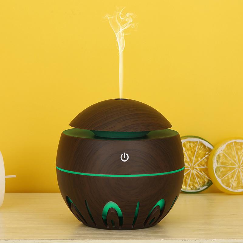Creative USB Fog & Wood Grain Aromatherapy Humidifier with Custom Logo Option
