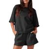 Women's Loose And Fashionable  Casual Short Sleeved Shorts Two-piece Set