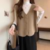 Oversized Knitted Sweater Vest Loose Outerwear Gilet
