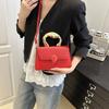 Spring new trend beautiful simple light luxury versatile solid color fashion shoulder portable messenger bag small square bag