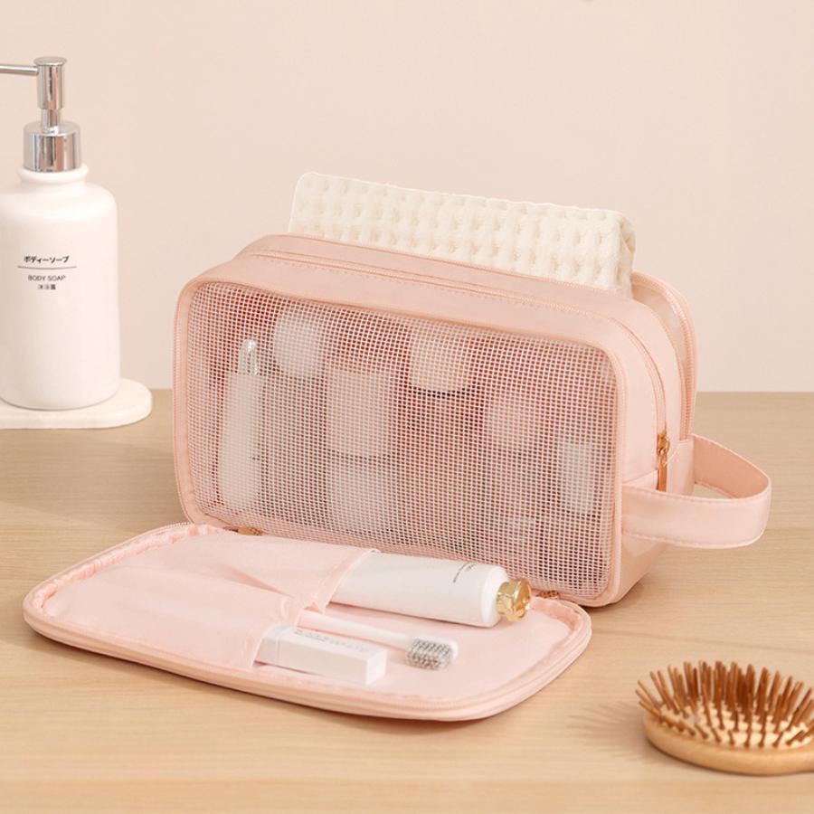 Large Capacity Waterproof Travel Cosmetic Bag Portable Multi-Layer Dry Wet Separation Toiletry Organizer for Women KTB
