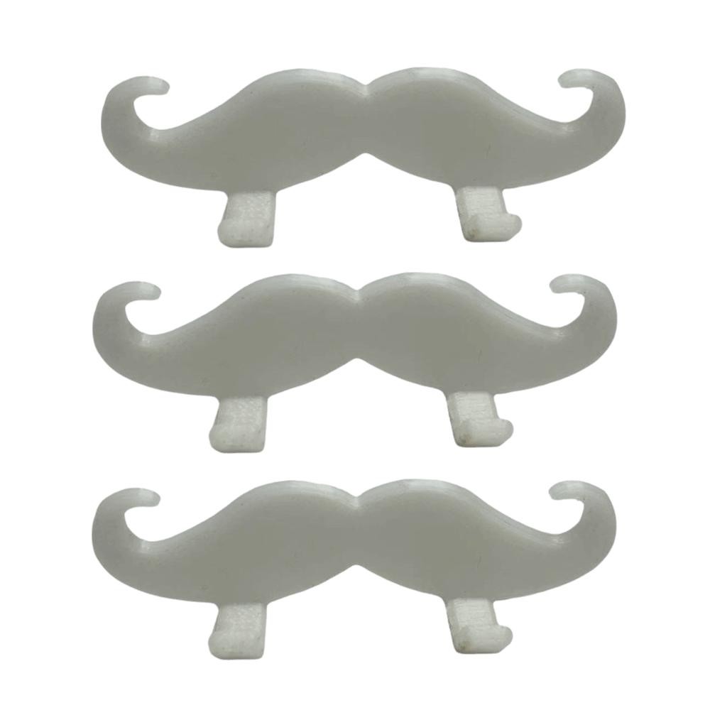 3pcs 3D Printed Beard Shape Hook Multifunctional Wall Hanger Holder Wall Storage Hook Bedroom