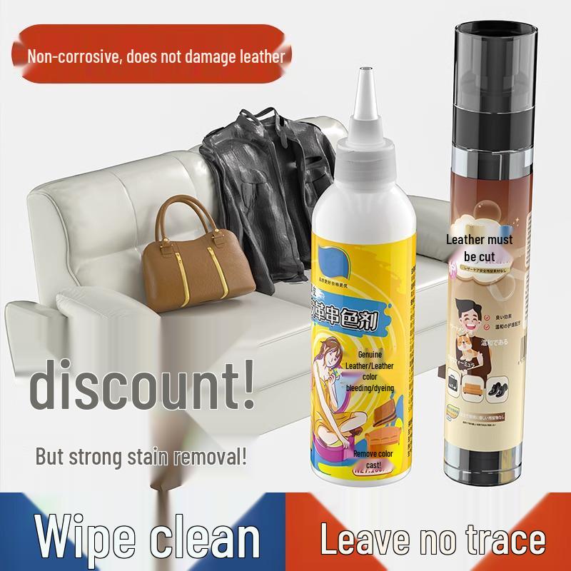 

Скидка для новичков: Белая куртка из искусственной кожи и средство для удаления красителя с сумки 1 Bottle of Leather Dye Bleeding Remover