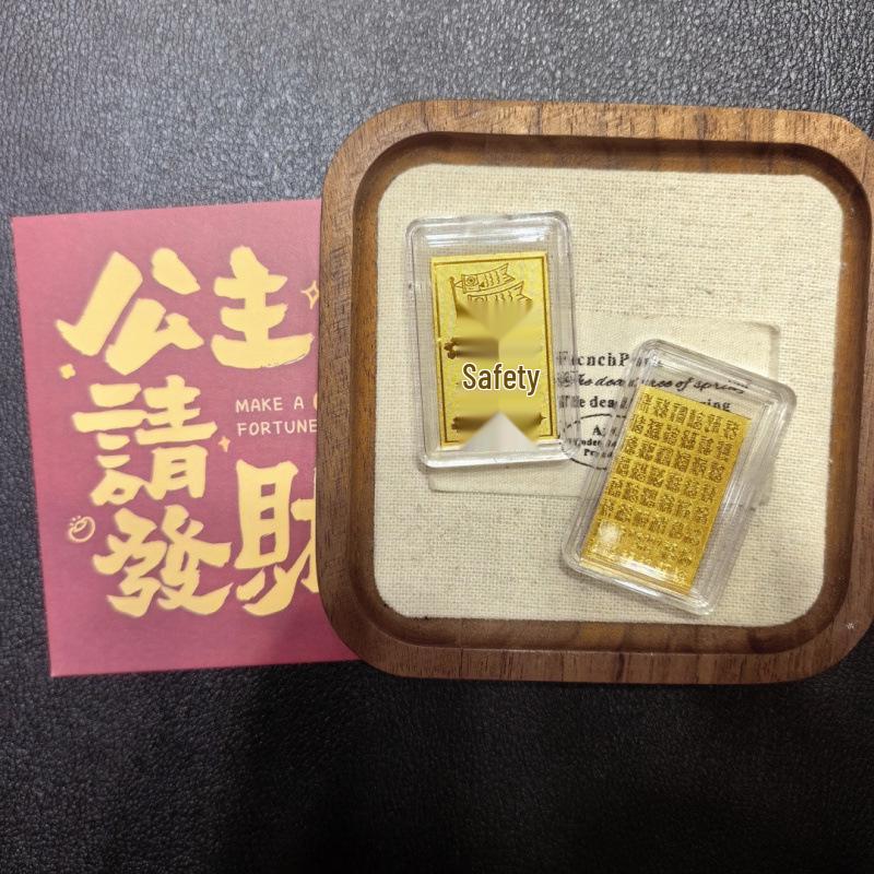 Pure Gold 999 Princess Wealth-Attracting Phone Sticker - Small Gift for Prosperity