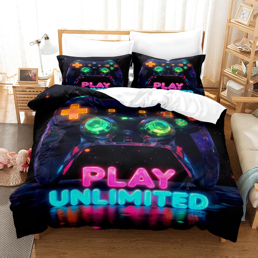 

Cyber Punk Gamepad Bedding Set Fashion Controller Comforter Sets Bed Sheets Set King Size Bedding Set Quilt Set Bed Linen EU single(135x200cm)