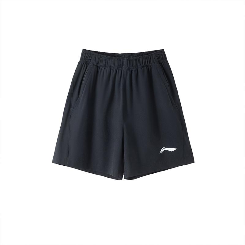 Li-Ning Summer Comfortable Versatile Casual Shorts Simple Four-Way Stretch High-Waisted Five-Point Pants Unisex shorts Black AAPU217-1-0 4XL