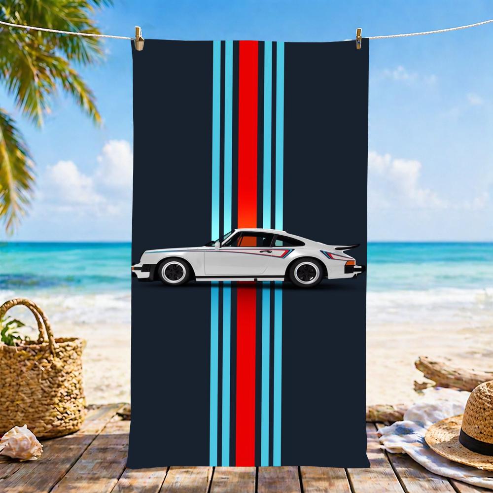 Beliebtes   Rennlogo Handtuch Mikrofaser Strandhandtuch, Schnelltrocknend, Sandfrei, Ultrafeine Faser, Super Weich. 60x35CMSYJ60