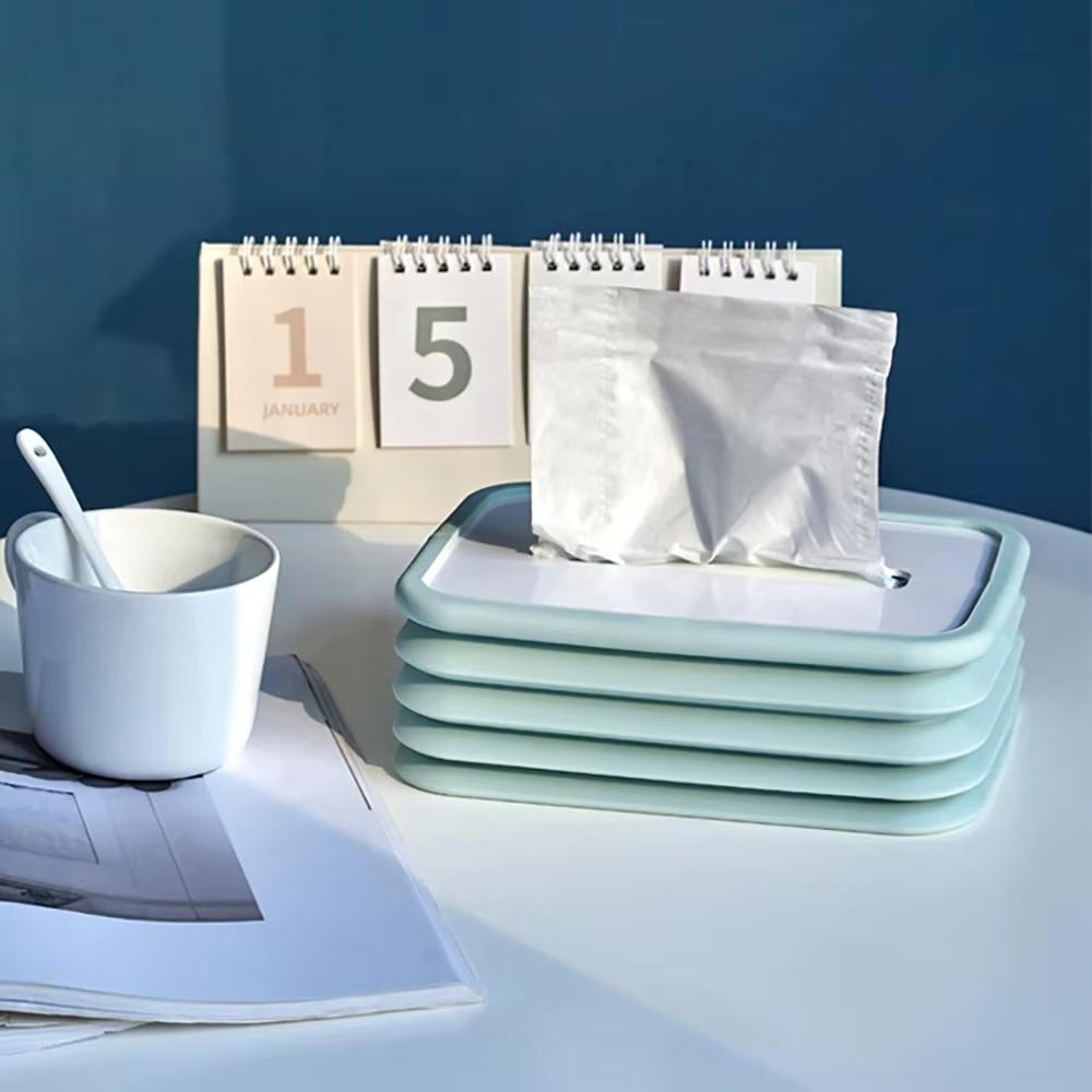 :Creative Accordion Tissue Case Luminous Sinking Paper Dispenser for Home Living Room Bedroom Dining Table Decor
