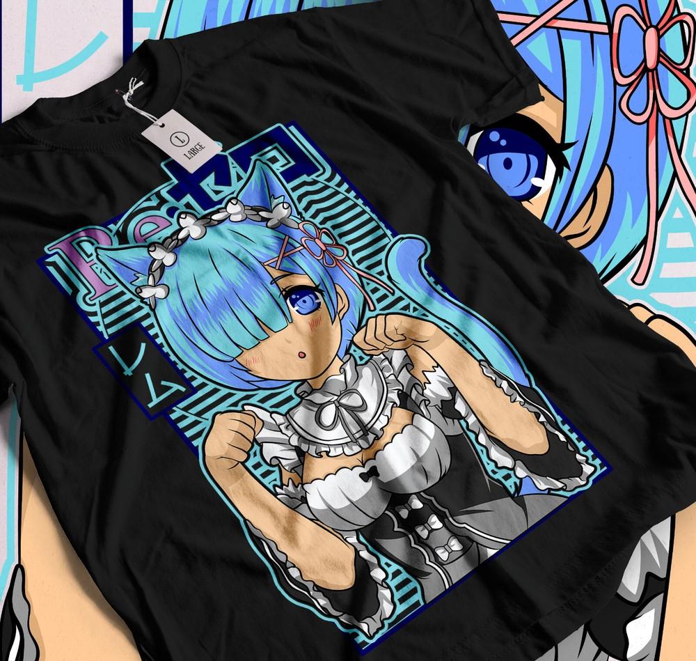 Rem Re Zero T-Shirt Subaru Japanese Cute Re Zero Ram Kawaii Girl Shirt All 036