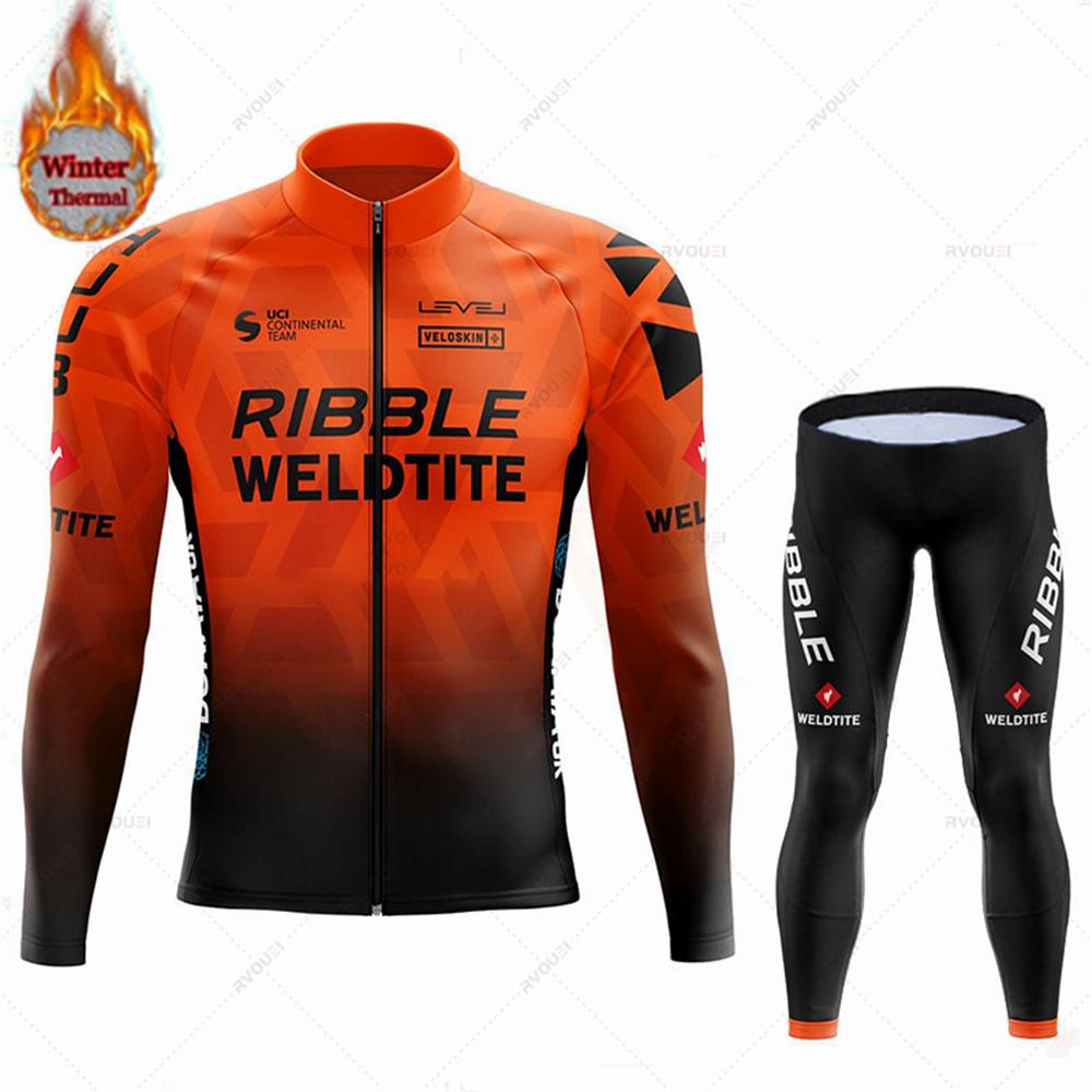 2026 Winter Velvet Warm Cycling Clothing Suit Set Wool Men Bicycle Suit Outdoor Sportswear MTB Bike Uniform Maillot Ciclisno Kit Triathlon