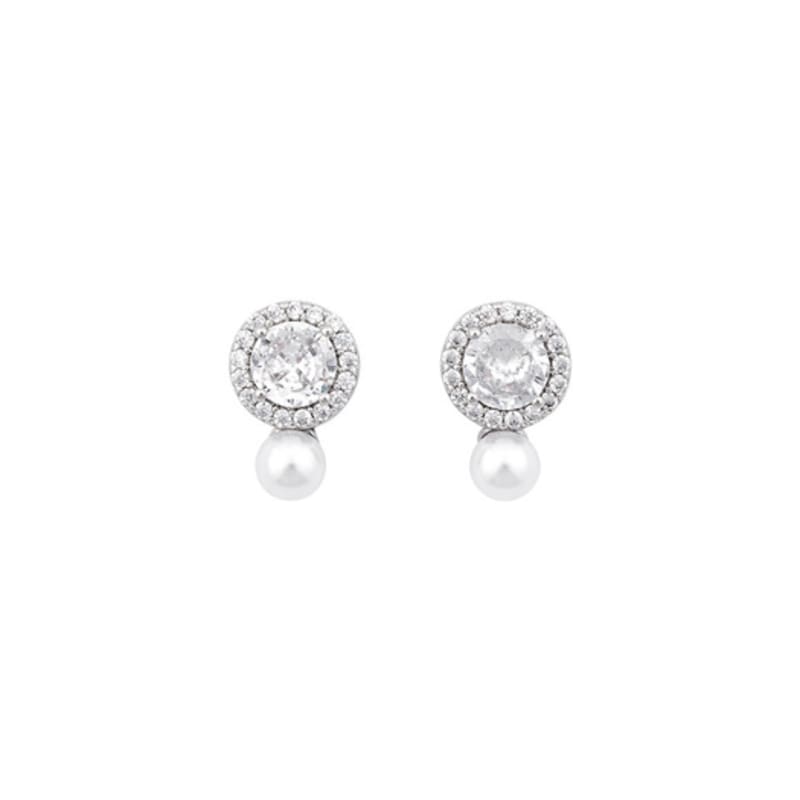 

JYDDM Bright Pearl Drop Earrings SILVER
