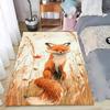 Fox Print Rug 2D Watercolor Scarf Fox Design Carpet for Living Room Large Size Bedroom Floor Mat Warm Cozy Home Decor