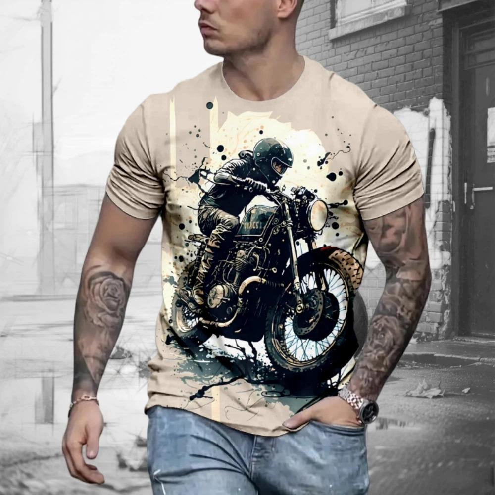 Street Men's T-Shirt Summer Trend Men's Fashion 3D Print Tees Top Retro Short Sleeved Casual Men's and Women's Clothing
