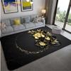 Gold/Red Rose Flowers 3D Printing Carpets Wedding Decor Large Area Rugs Valentine's Day Home Big Carpet Girl Room Gift Floor Mat
