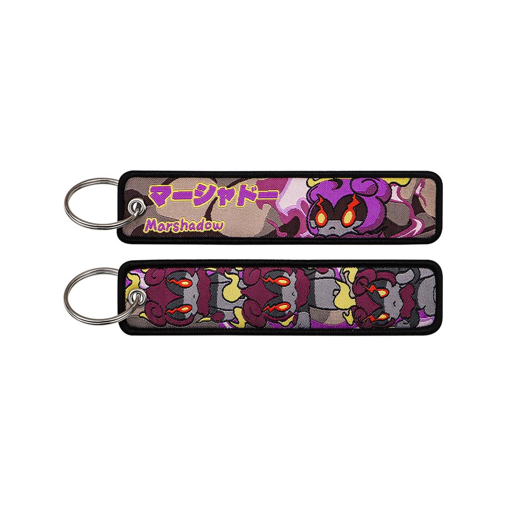 Japanese Anime Elf Monsters Keychain 1pcs Car Backpack Key Holder Embroidery Keyring Key Tag Jet Tag Accessories Gifts for Fans
