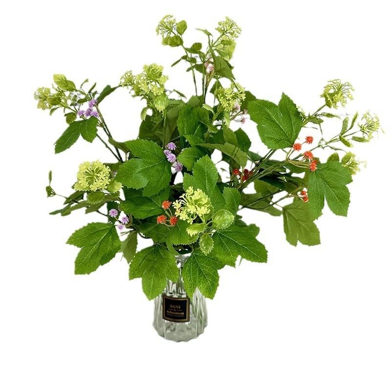 Plastic Bee Leaf Table Decor With Faux Flowers For Home Living Room And Wedding Events