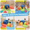 12-Piece Soft Block Set, Macaron Colors, Indoor Playground Equipment for Kids, Includes Jungle Gym and Slide, Cushion Play Equipment for Ages 1+