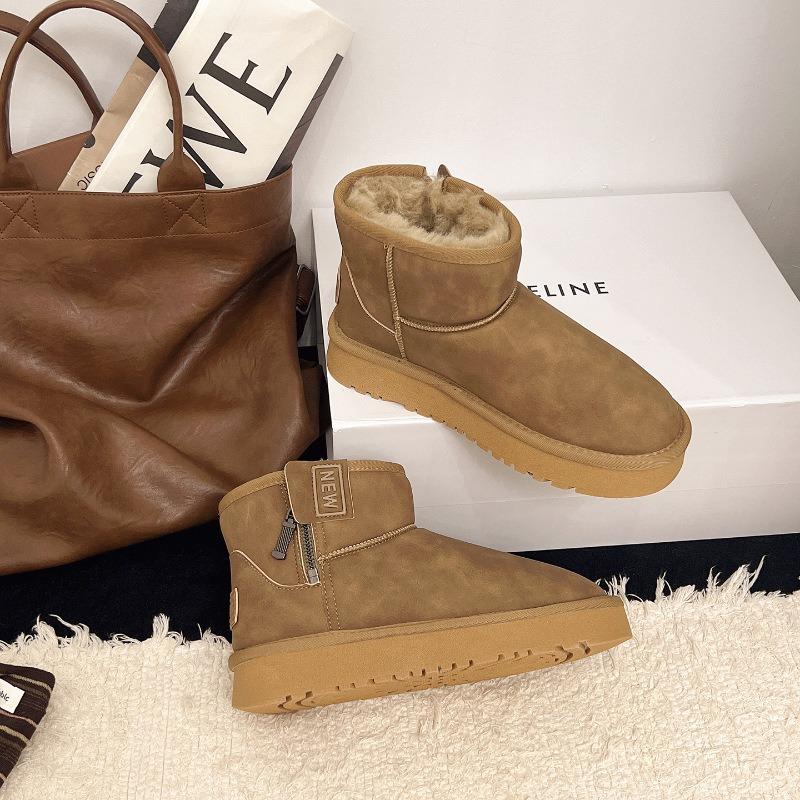 Winter new snow boots women's short snow cotton piled thickened snow-proof warm platform shoes women's shoes