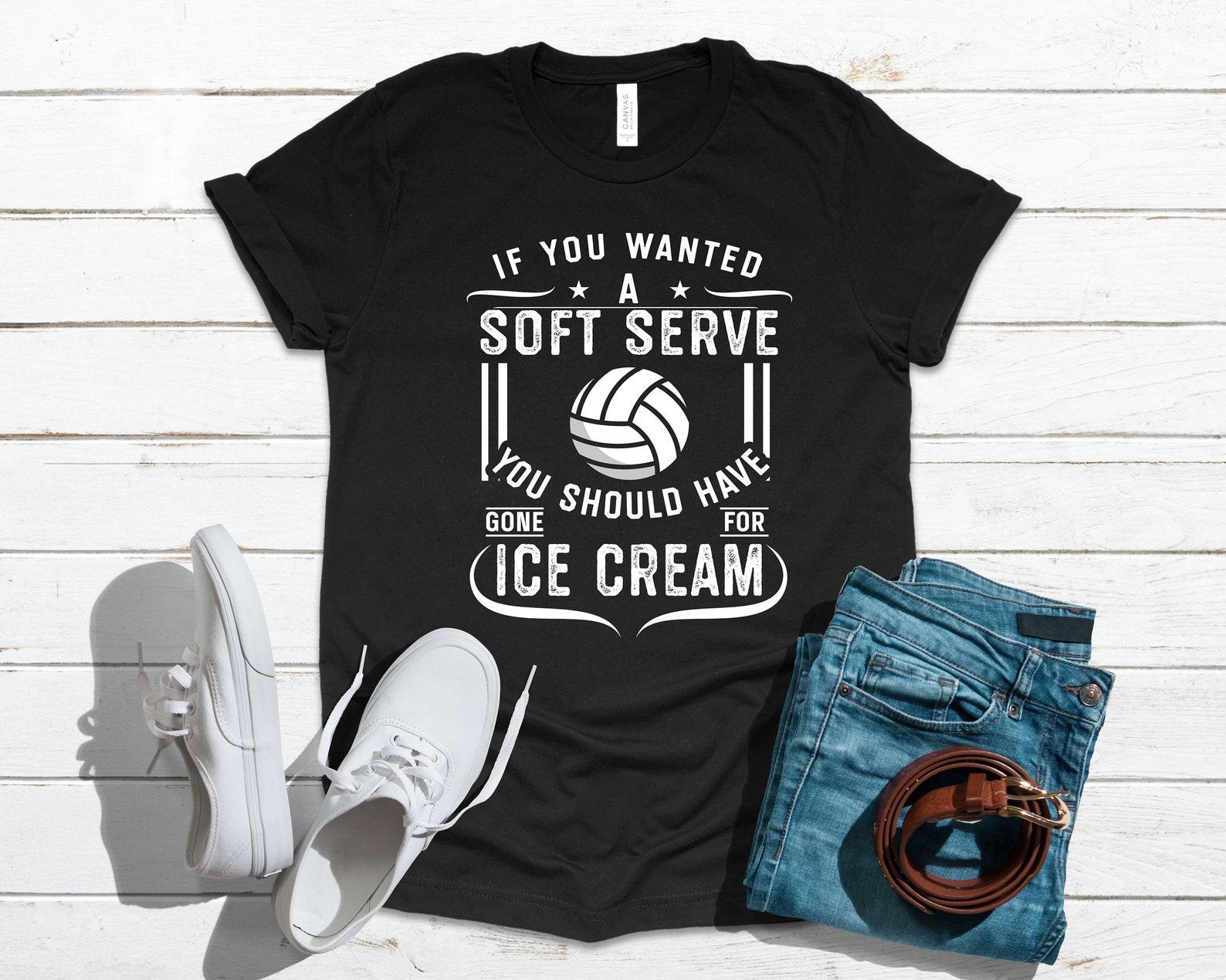 Volleyball Soft Serve Ice Cream Funny Apparel Pun Gift | T-Shirt |T-shirt | T-shirt | T-shirt | Tank Top XL