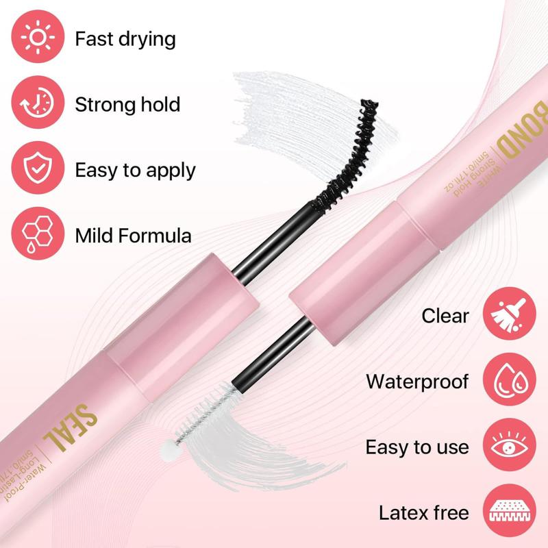 Glue False Eyelashes New Double Heads 2 In 1 Bond And Seal Lash Glue ,Waterproof Long Lasting DIY Cluster Eyelash Glue Cosmetics