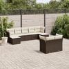 VidaXL Garden Lounge Set with Cushions 9 Pcs, Patio Sofas, Patio Furniture Set, Outdoor Furniture, Brown 3250152