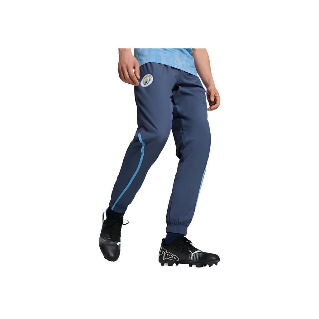 Puma Color Block Logo Design Woven Mid Waist Retro Sports Casual Pants Men Pants Dark-Blue 777581-22