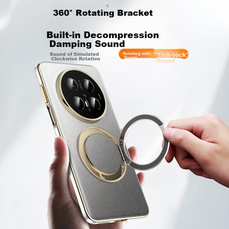Rotating StandPremium Case for Huawei Mate70 Pro, Protective Cover for Mate70 Pro+, Full Protection Lens, Ultra-Thin Shockproof - Ink Black