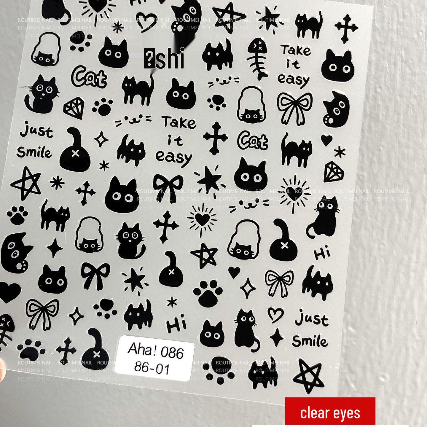 

Ага! Котонаклейки - Нові Милі Мультяшні Кошенята Самоклеючі Нейл-арти