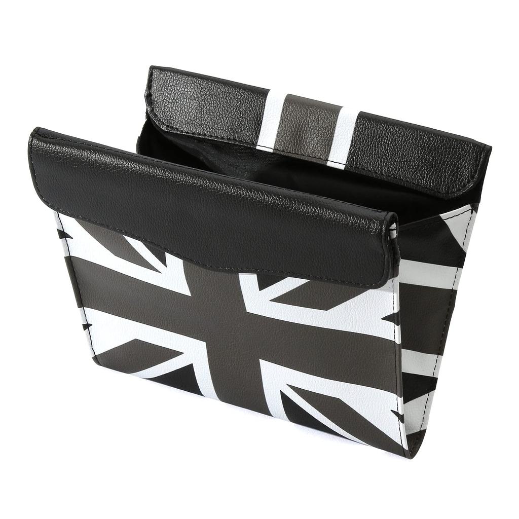 Skybell Trash Can for Mini Cooper/BMW MINI, Slim, Hanging, Compact, Faux Leather, SKYBELL (Black Jack)