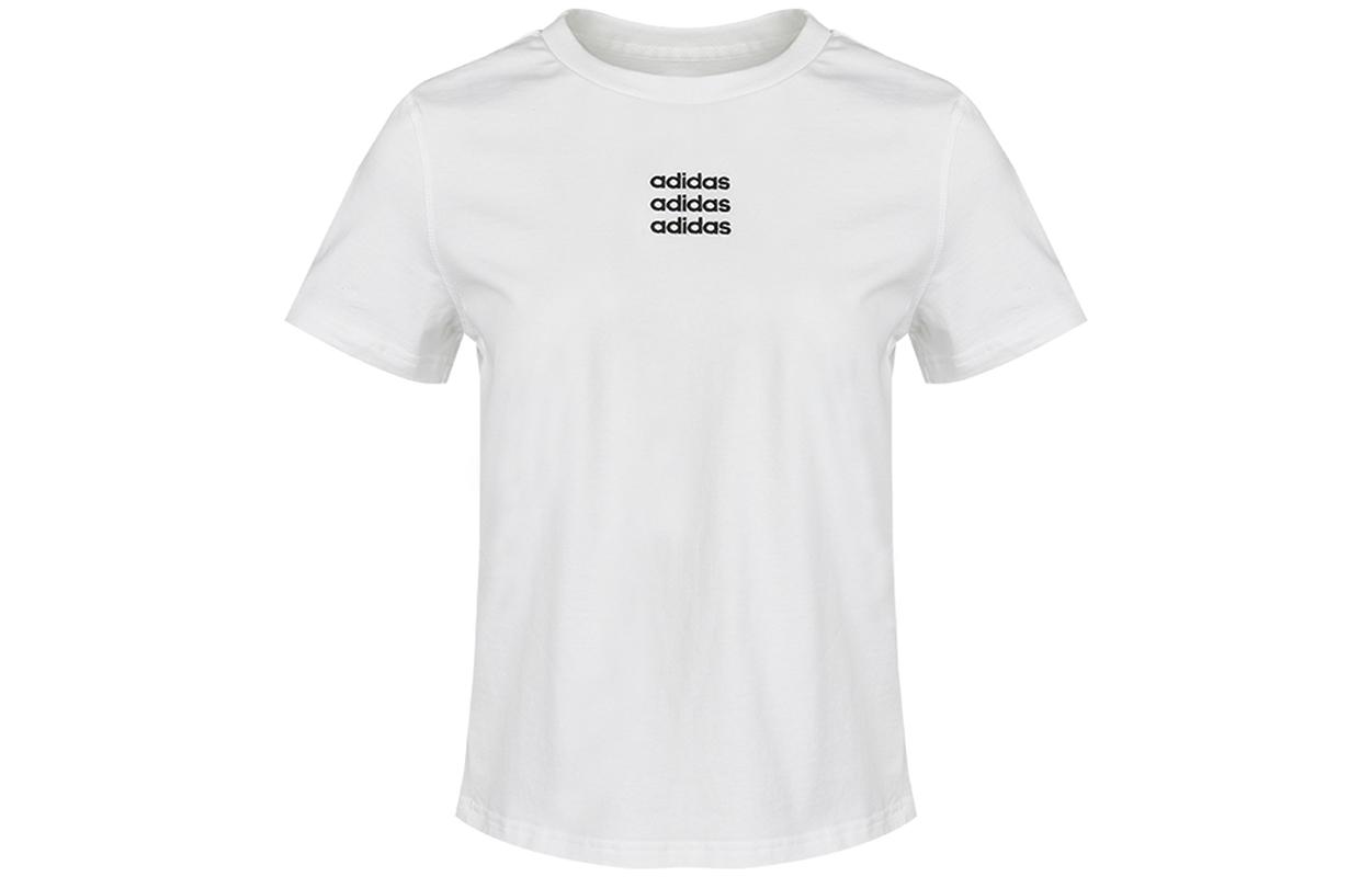 

Adidas T Shirts Women s White Crew Neck Moderate Straight Fit GP5580 XL