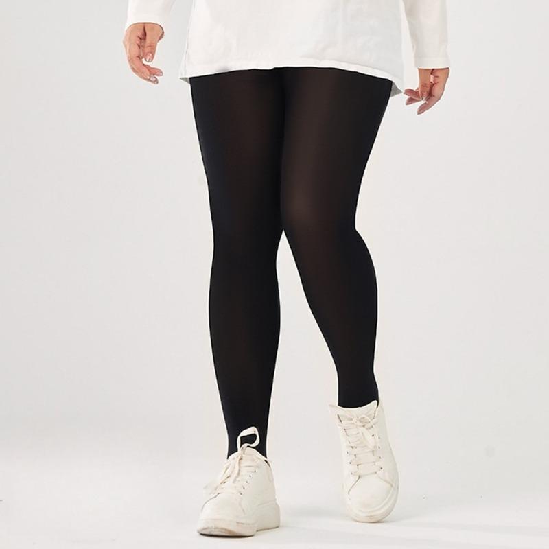 Kave Women Pantyhose Plus Size 80D Autumn Winter Tights Black Nude Pantyhose High Waist Closed Toe Stretchy Semi Opaque Tights