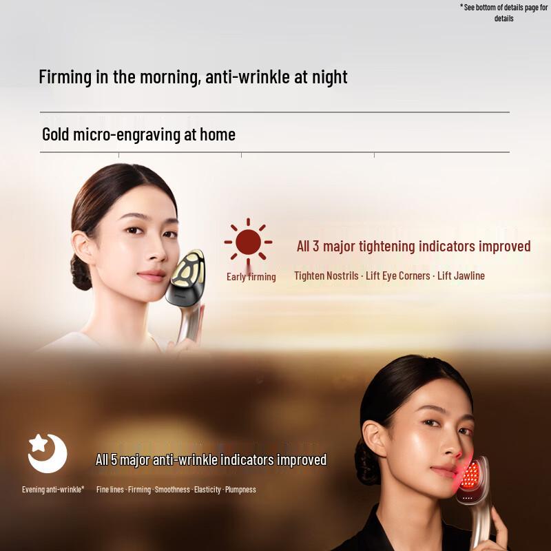 Jmoon Золотой Микро-Скульптурирующий V-лицо Beauty Device Вилка CN (адаптер в комплекте)