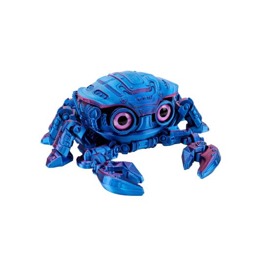 

Фигурка краба, напечатанная на 3D-принтере, шарнирная игрушка кибер-краба с открывающимся панцирем, игрушка-краб для снятия стресса с гибкими суставами, коллекционный подарок для детей и взрослых S фиолетовый