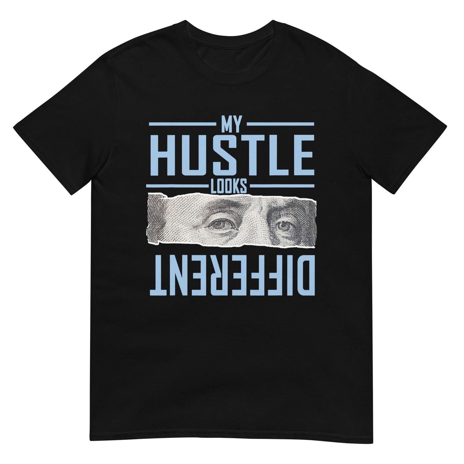 

Blue My Hustle Look Different Blue Color Graphic T-Shirt 2XL