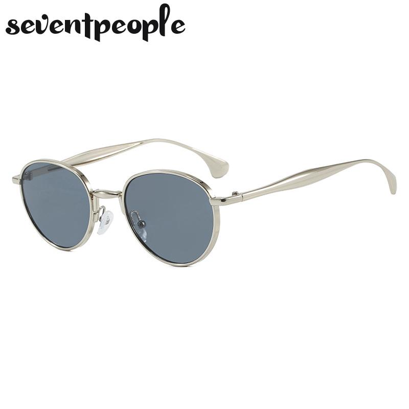Steampunk Small Frame Oval Sunglasses Women  Luxury Brand Trendy Metal Frame Sun Glasses For Ladies Fashion Shades UV400