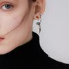 Delicate Heart Wing Ear Bone Nail Glittering Handmade Cartilage Studs Earrings With Rhinestones Jewelry For Women