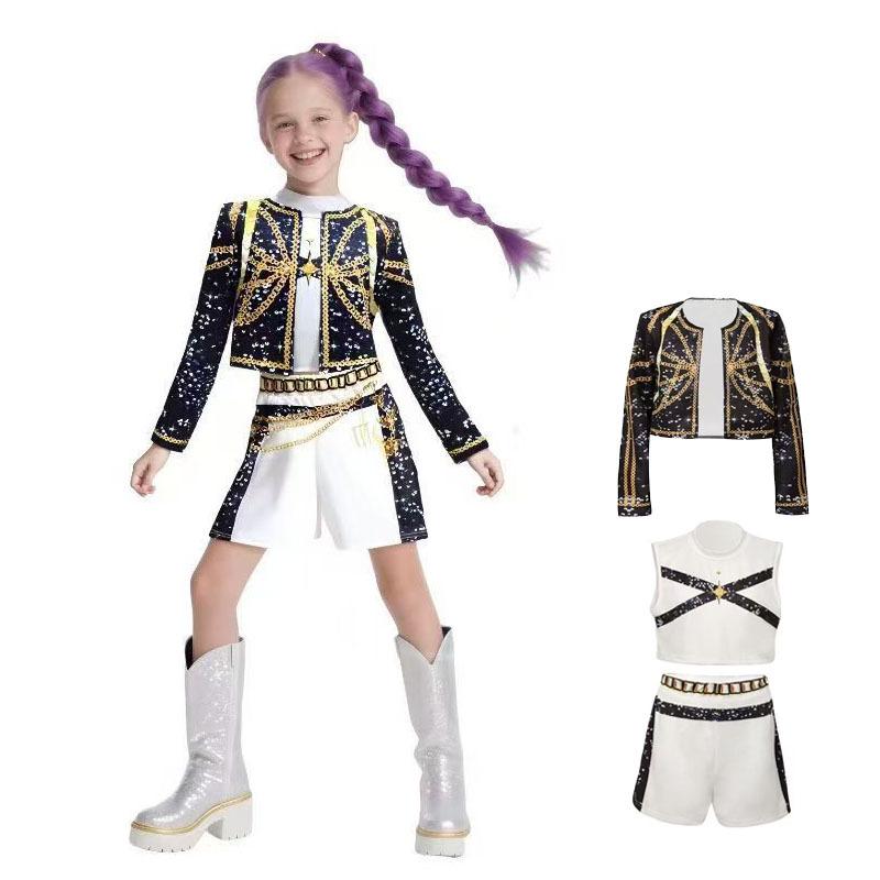 Demon Hunter K-pop Cosplay Outfit: Zoe Mira Rumi Singing Costume for Two-Dimensional Girl Groups