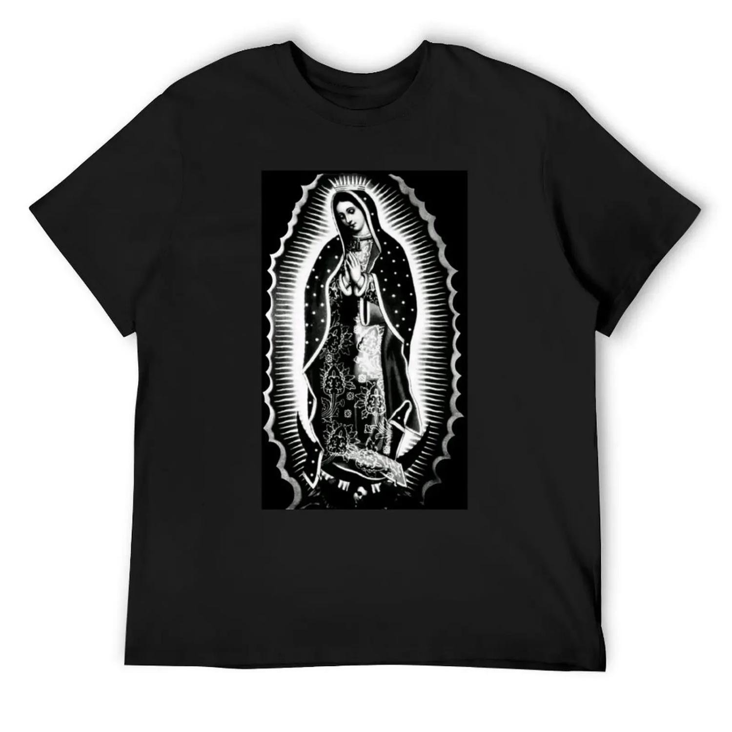 

Virgin de guadalupe T-Shirt valentines boutique clothes tops anime t shirts luxury clothes men XXXXXL чорний