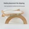 Raised Wooden Ceramic Pet Bowl, Double Elevated Cat Feeder with Removable Bowls, Anti-Spill, Neck Protection