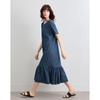 Demana Women's Ruffled A-line Denim Dress