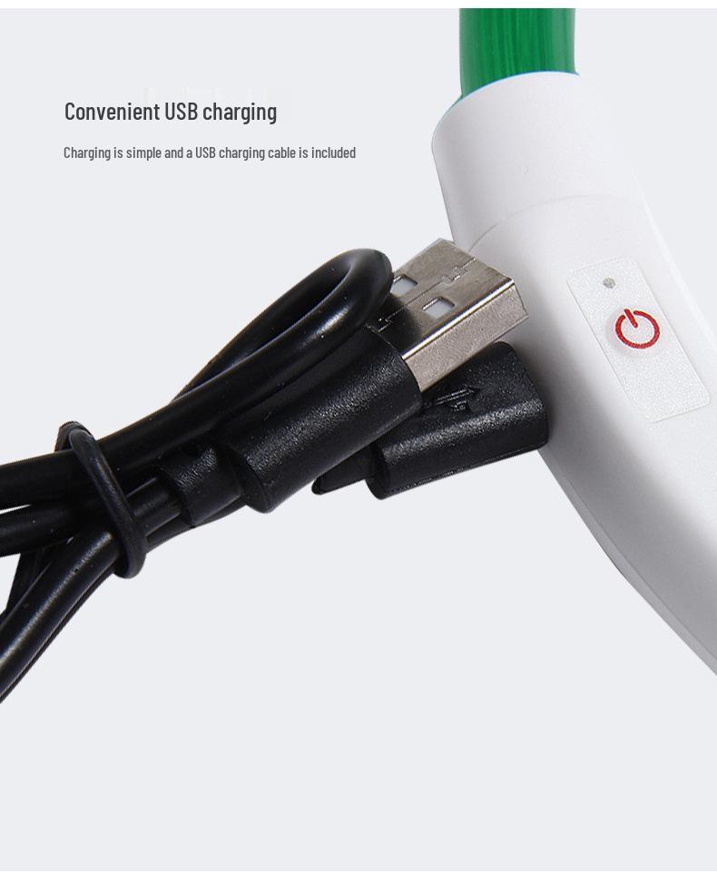 USB Rechargeable Light-Up Dog Collar - Luminous, Suitable for All Breeds