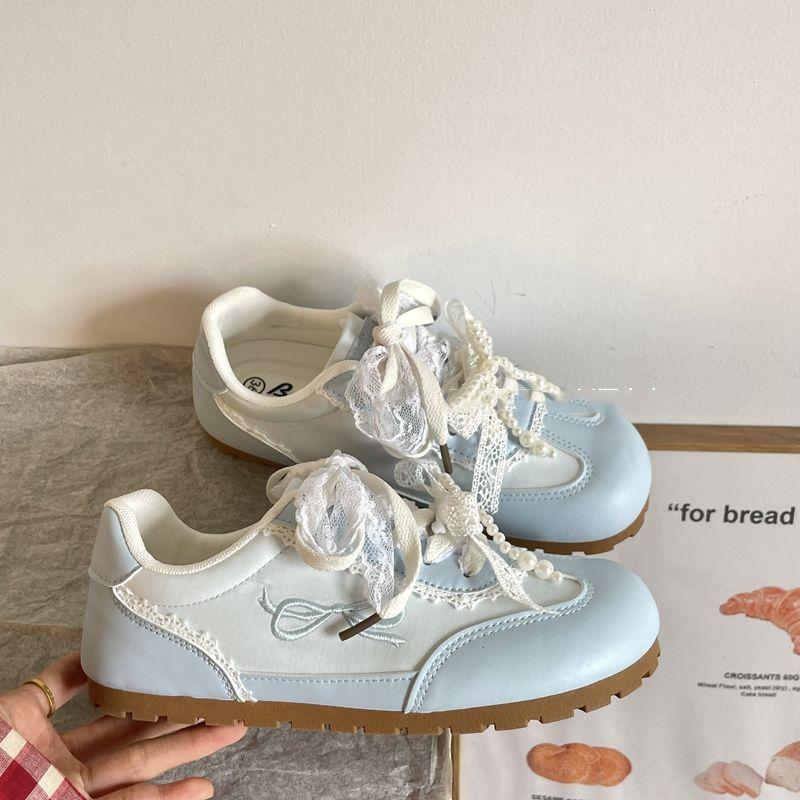 Ugly cute ballet puff board shoes women's summer new niche versatile student sports little white shoes